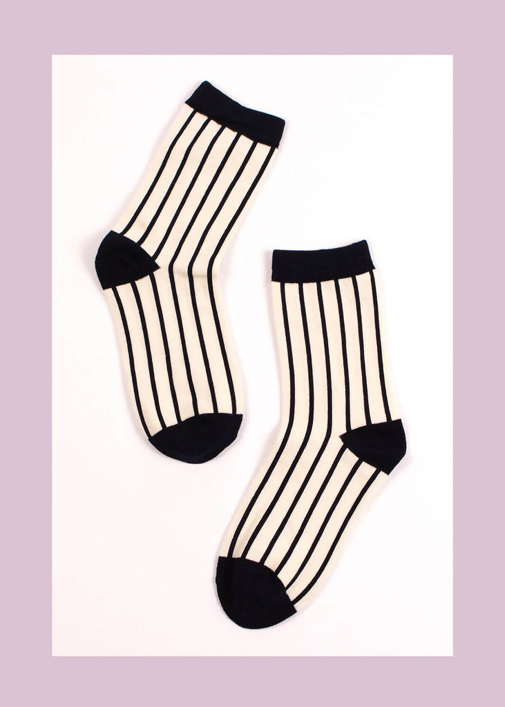 Barcode Striped Socks