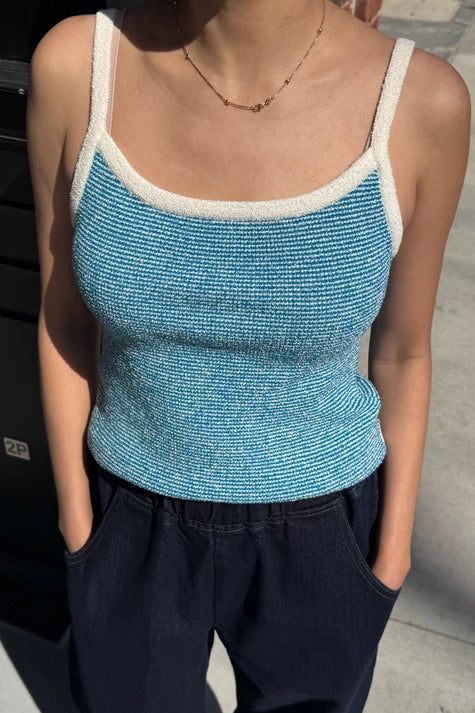 Lily Sweater Cami in Blue Stripe | Tusk