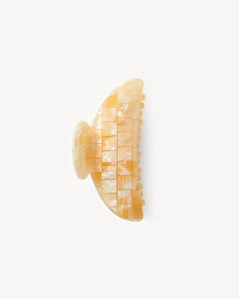 Midi Heirloom Claw in Seashell Checker
