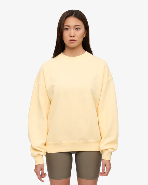 Oversized Merino Wool Sweater in Soft Yellow