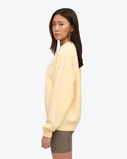 Oversized Merino Wool Sweater in Soft Yellow
