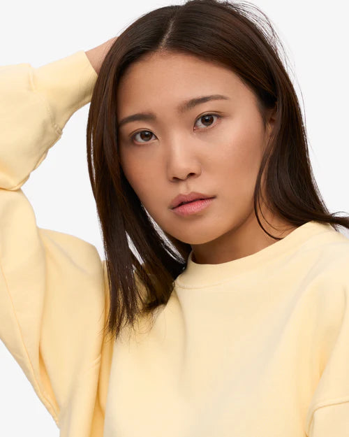 Oversized Merino Wool Sweater in Soft Yellow