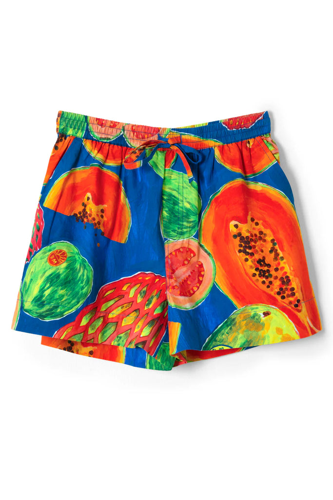 Pull On Shorts Papaya Print