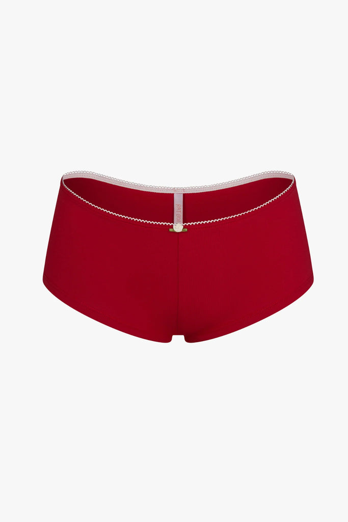 Low Rise Shorty Boi Brief in Cherry
