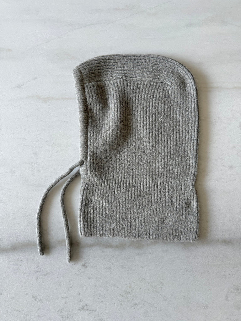 Fuzzy Alpaca Balaclava in Smoke Grey