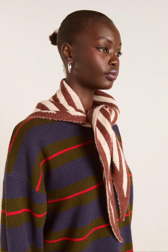 Stripe Triangle Headscarf