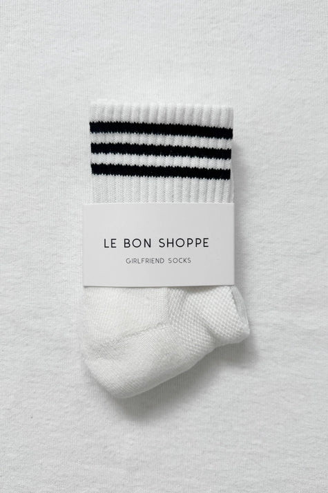 Short Striped Socks in White