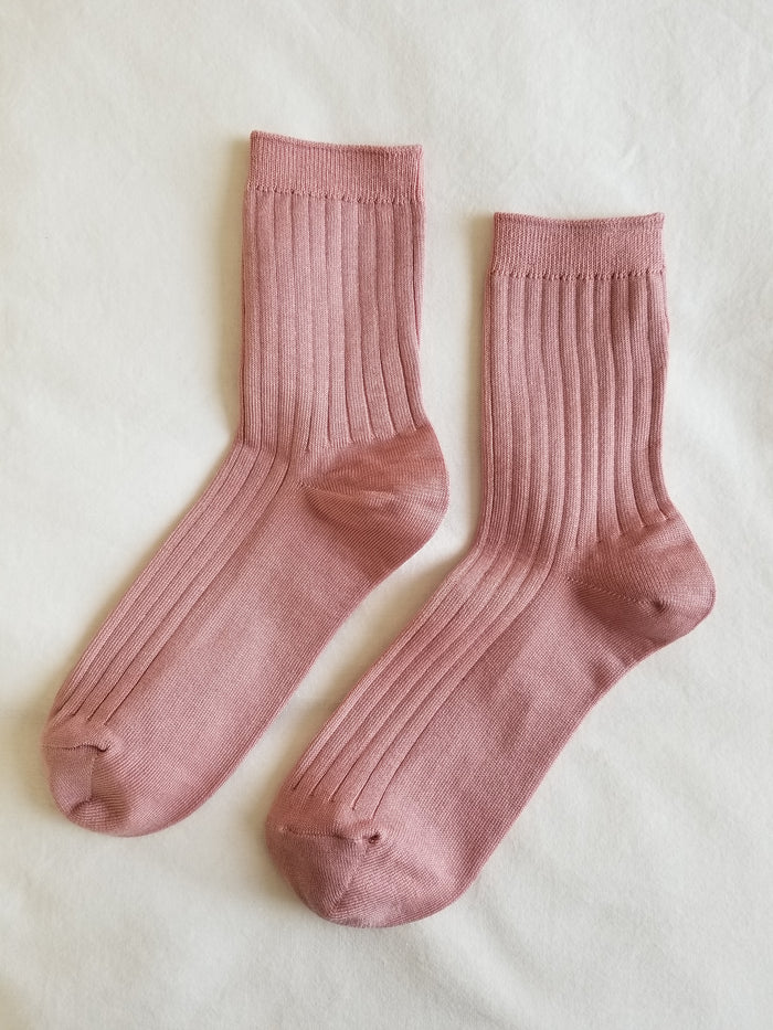 Ribbed  Socks in Desert Rose