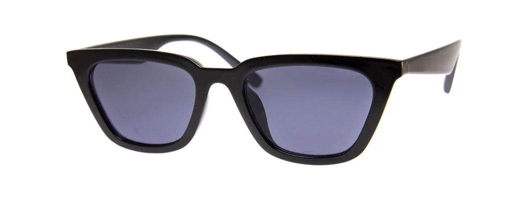 Tapered Corner Square Sunglasses in Black
