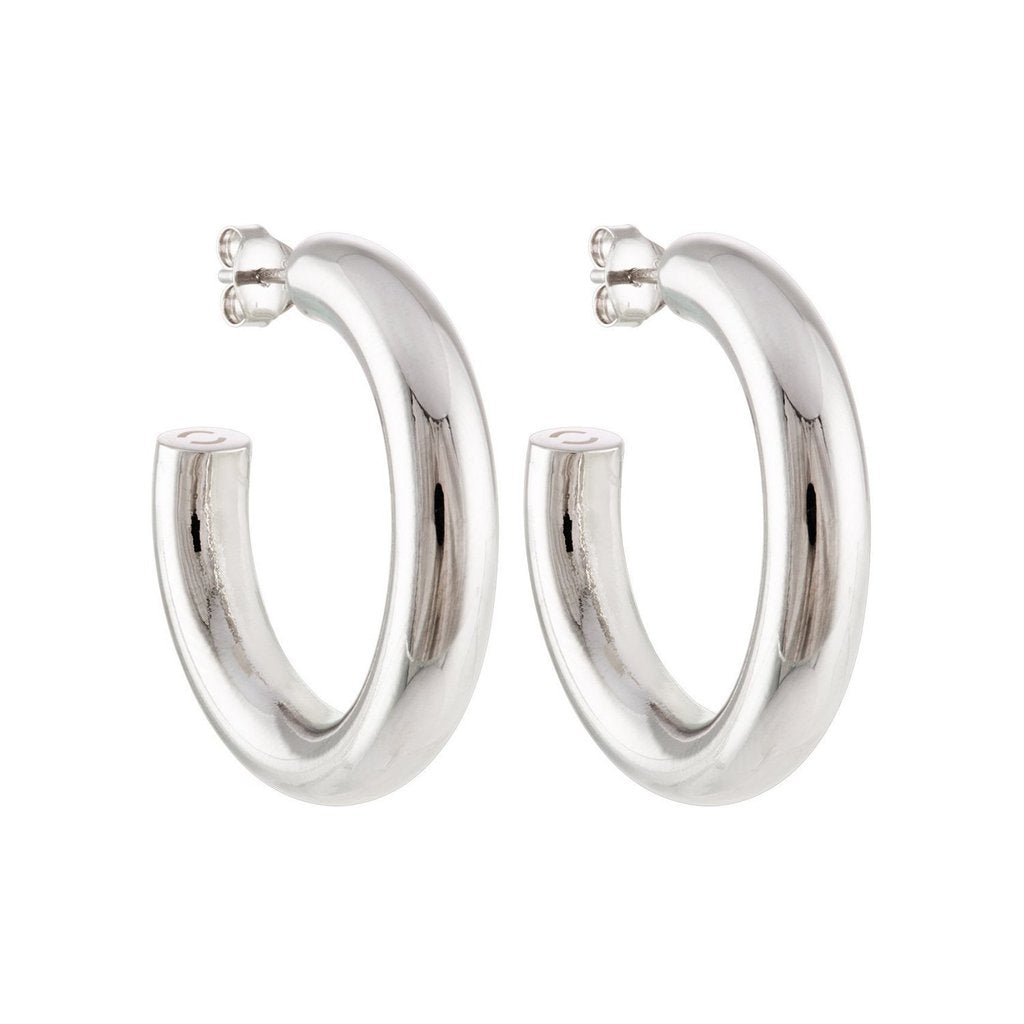 Perfect Hoops 1" in Sterling Silver