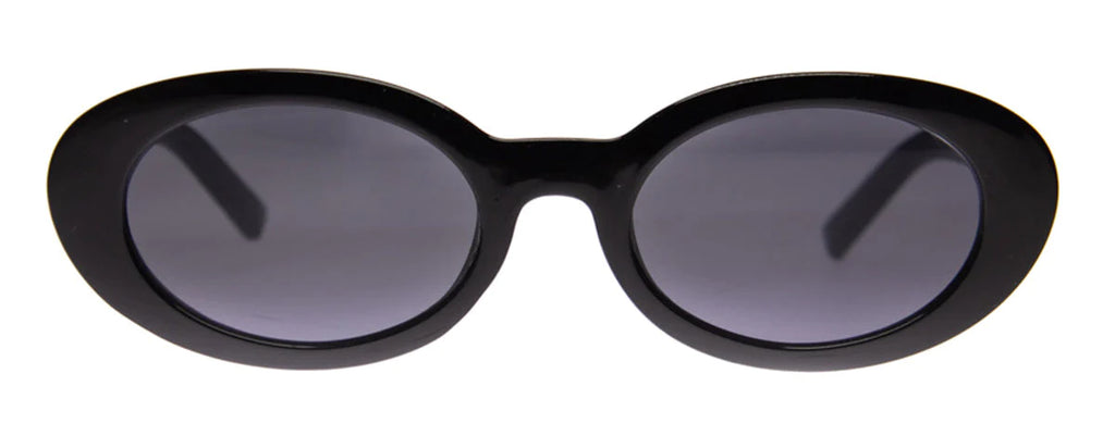 Classic Oval Sunglasses in Black