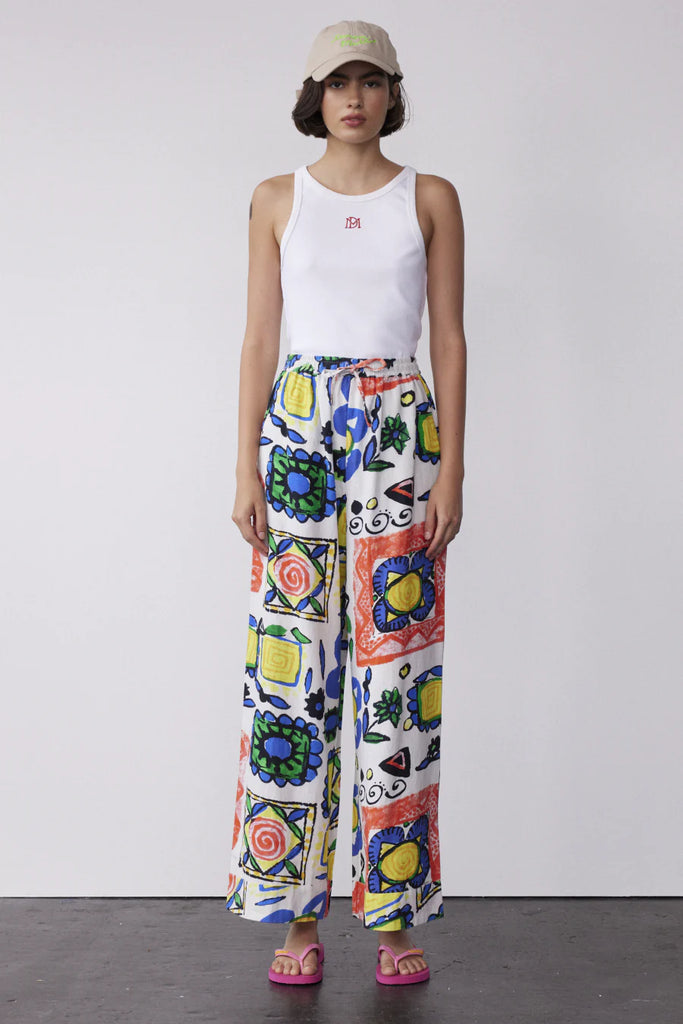 Clo Trousers in Abstract Print
