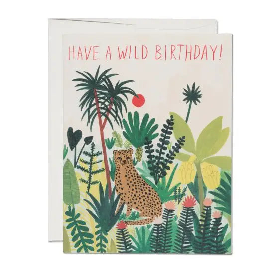 Cheetah Wild Birthday Card