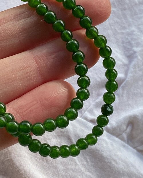 Mazzy Necklace in Dark Jade