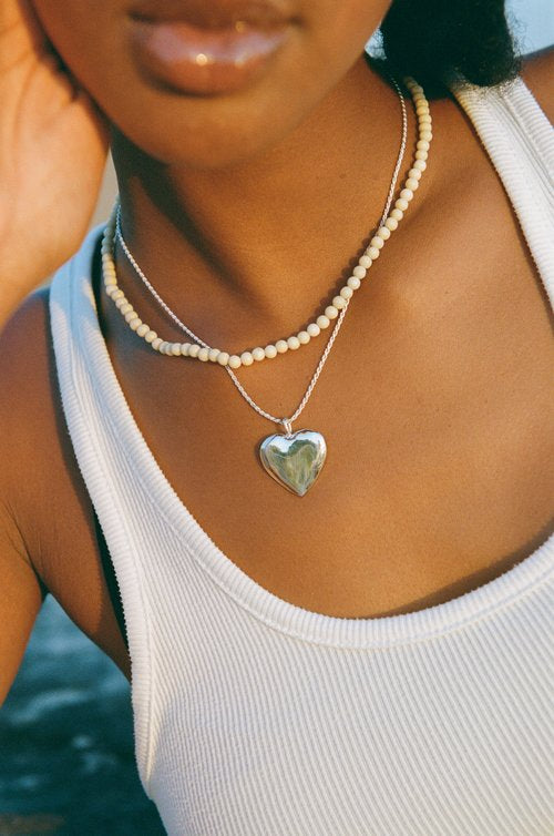 Venus Heart Silver Necklace