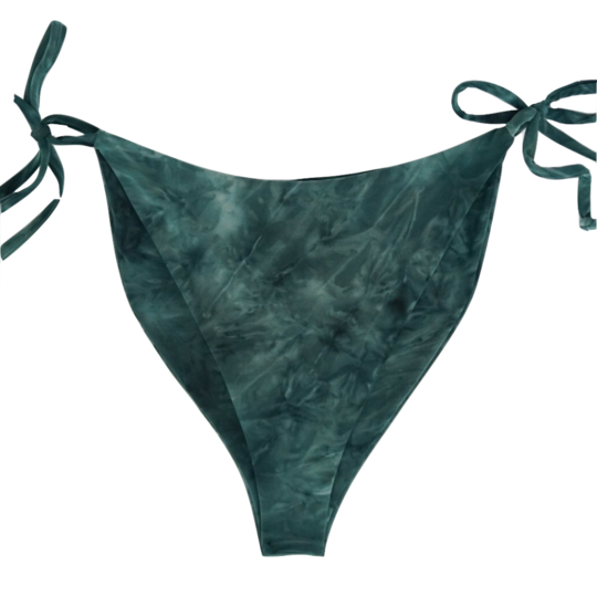 THE ARES STRING BOTTOMS IN MOSS GREEN TIE-DYE