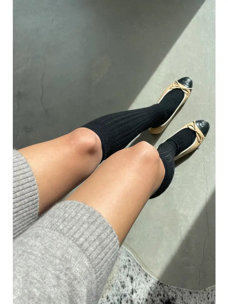 Schoolgirl Long Socks in Black