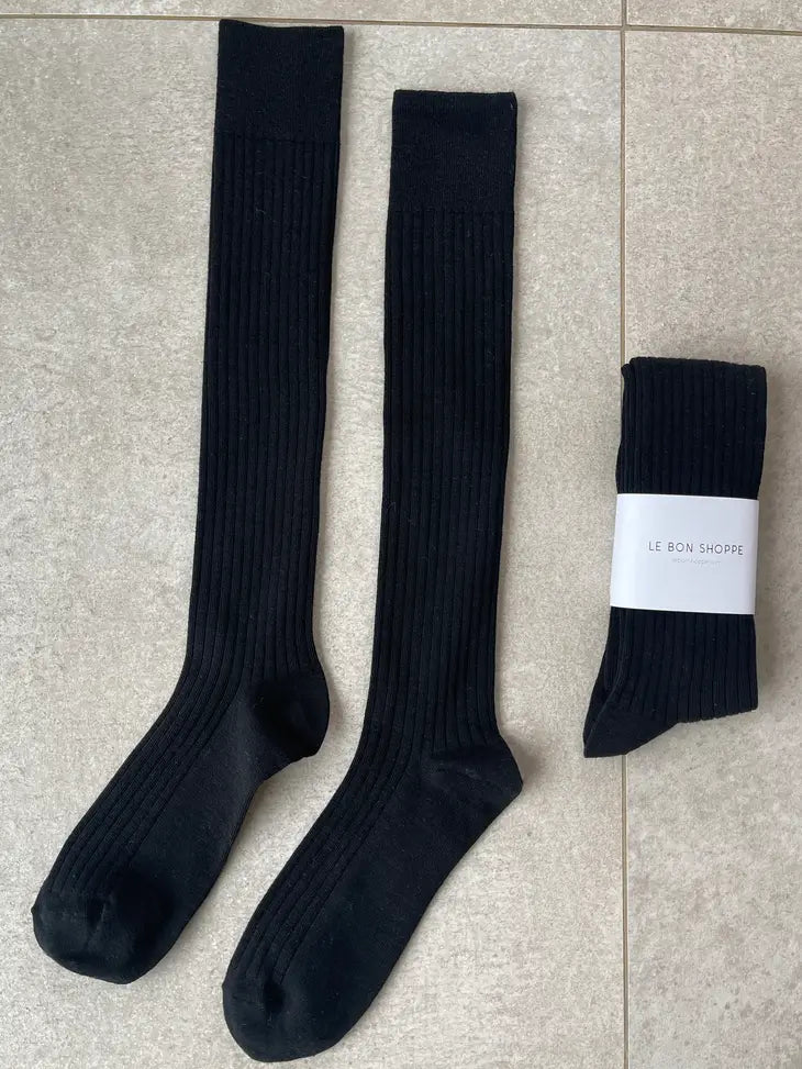 Schoolgirl Long Socks in Black