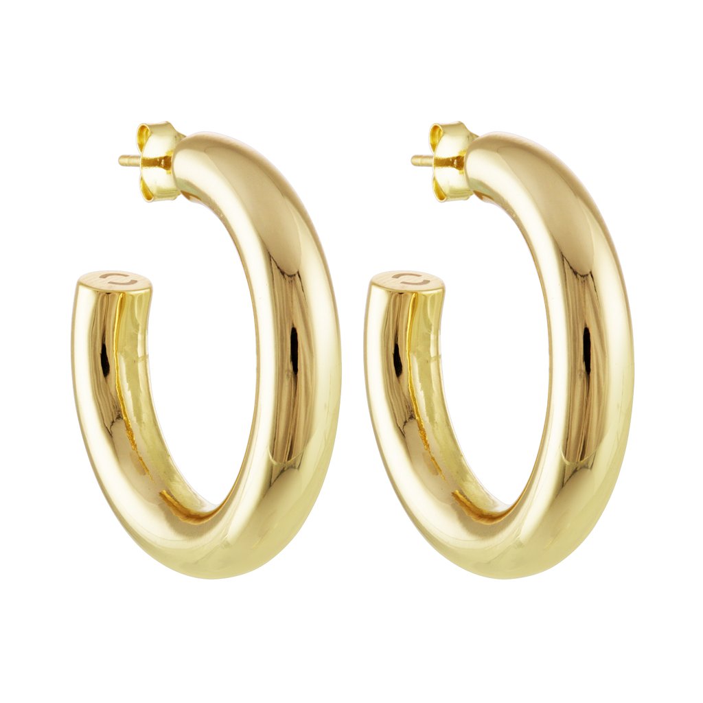 Perfect Hoops 1" in 14k Gold