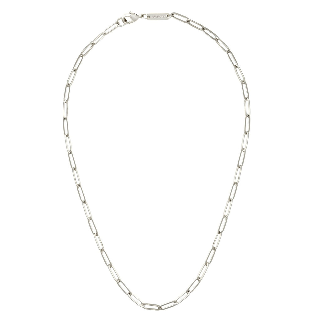 Petite Paperclip Chain Necklace in Silver 18"