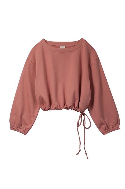 The Scrunch Sweatshirt – Baked Coral