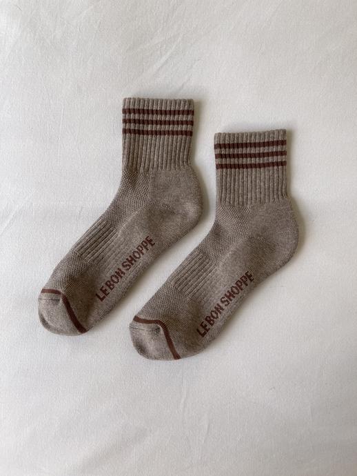 Short Striped Socks in Hazelwood