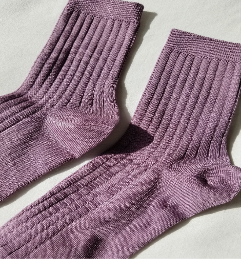 Ribbed Socks in Orchid